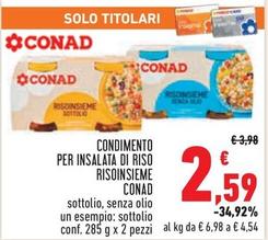 Offerta per Conad - Condimento Per Insalata Di Riso Risoinsieme a 2,59€ in Conad City