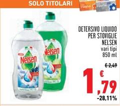 Offerta per Nelsen - Detersivo Liquido Per Stoviglie a 1,79€ in Conad City