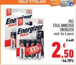 Offerta per Energizer - Pile Stilo/Ministilo a 2,5€ in Conad City