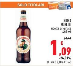 Offerta per Moretti - Birra a 1,09€ in Conad City