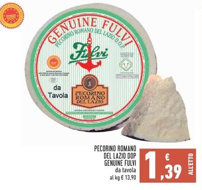Offerta per Genuine Fulvi - Pecorino Romano Del Lazio DOP a 1,39€ in Conad Superstore