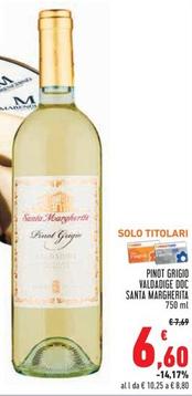 Offerta per Santa Margherita - Pinot Grigio Valdadige DOC a 6,6€ in Conad Superstore