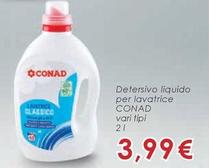 Offerta per Conad - Detersivo Liquido Per Lavatrice a 3,99€ in Conad Superstore