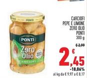 Offerta per Ponti - Carciofi Pepe E Limone Zero Olio a 2,45€ in Conad Superstore