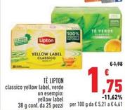 Offerta per Lipton Tea - Tè a 1,75€ in Conad Superstore