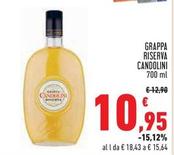 Offerta per Candolini - Grappa Riserva a 10,95€ in Conad Superstore