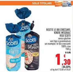 Offerta per Scotti - Risette Le Bio Croccanti, Venere Integrale Riso a 1,3€ in Conad Superstore