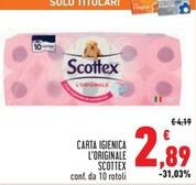 Offerta per Scottex - Carta Igienica L'originale a 2,89€ in Conad Superstore