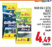 Offerta per Gillette - Rasoi Usa E Getta Blue3 a 4,49€ in Conad Superstore