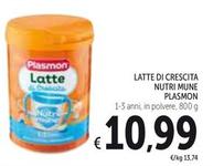 Offerta per Plasmon - Latte Di Crescita Nutri Mune a 10,99€ in Spazio Conad