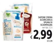 Offerta per Spuma Di Sciampagna - Sapone Crema Ecoricarica a 2,99€ in Spazio Conad