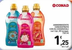 Offerta per Conad - Ammorbidente Concentrato Con Oli Essenziali a 1,25€ in Spazio Conad