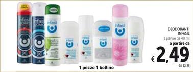 Offerta per Infasil - Deodoranti a 2,49€ in Spazio Conad