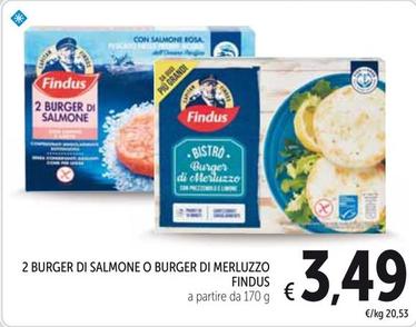 Offerta per Findus - Burger Di Salmone O Burger Di Merluzzo a 3,49€ in Spazio Conad