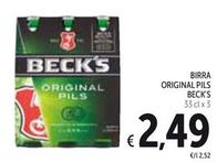 Offerta per Becks - Birra Originale Pils a 2,49€ in Spazio Conad