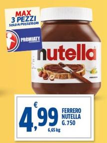 Offerta per Ferrero - Nutella a 4,99€ in Sigma