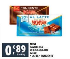 Offerta per Novi - Tavoletta Di Cioccolato a 0,89€ in Decò