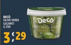 Offerta per Decò - Olive Verdi Giganti a 3,29€ in Decò