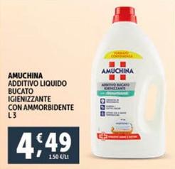 Offerta per Amuchina - Additivo Liquido Bucato Igienizzante Con Ammorbidente a 4,49€ in Decò