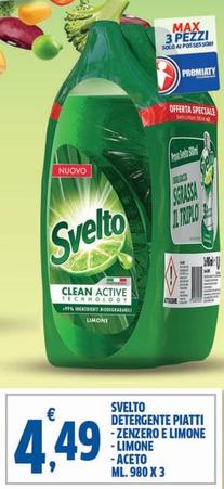 Offerta per Svelto - Detergente Piatti Zenzero E Limone/Limone/Aceto a 4,49€ in Sigma