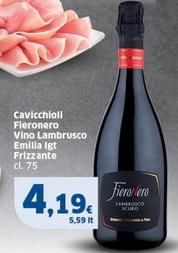 Offerta per Cavicchioli - Fieronero Vino Lambrusco Emilia IGT Frizzante a 4,19€ in Sigma
