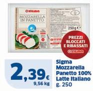 Offerta per Sigma - Mozzarella Panetto 100% Latte Italiano a 2,39€ in Sigma