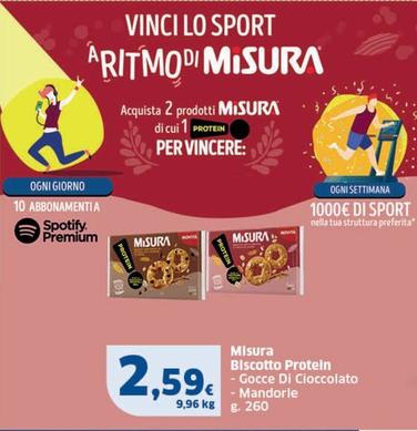 Offerta per Misura - Biscotto Protein Gocce Di Cioccolato a 2,59€ in Sigma