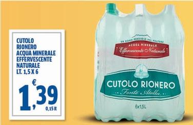 Offerta per Cutolo Rionero - Acqua Minerale Effervescente Naturale a 1,39€ in Sigma