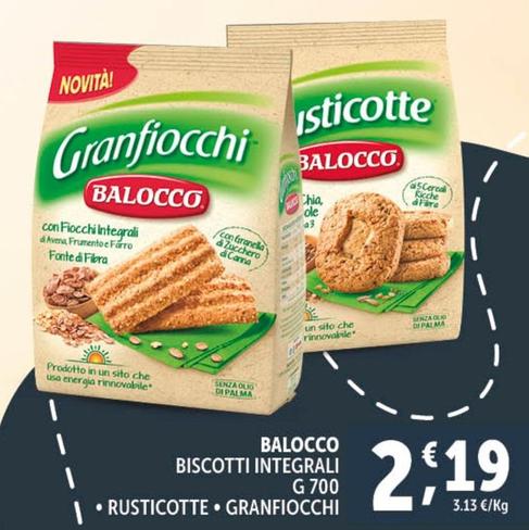 Offerta per Balocco - Biscotti Integrali Rusticotte a 2,19€ in Decò