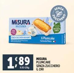 Offerta per Misura - Plumcake Senza Zucchero a 1,89€ in Decò
