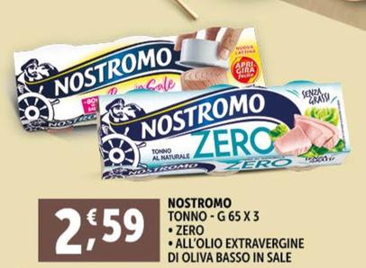 Offerta per Nostromo - Tonno Zero a 2,59€ in Decò