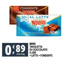 Offerta per Novi - Tavoletta Di Cioccolato Latte a 0,89€ in Decò
