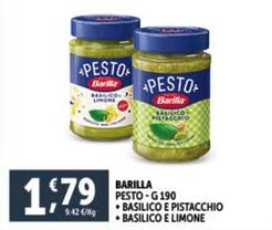 Offerta per Barilla - Pesto Basilico E Pistacchio a 1,79€ in Decò