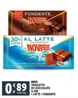 Offerta per Novi - Tavoletta Di Cioccolato Latte a 0,89€ in Decò