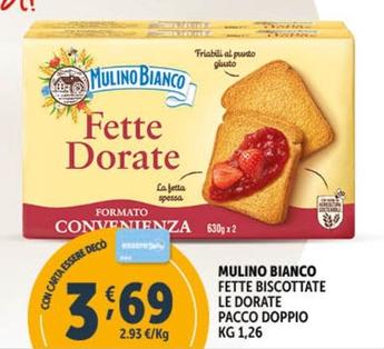 Offerta per Mulino Bianco - Fette Biscottate Le Dorate Pacco Doppio a 3,69€ in Decò