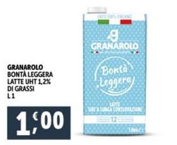 Offerta per Granarolo - Bontà Leggera Latte Uht 1,2% Di Grassi a 1€ in Decò