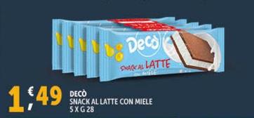 Offerta per Decò - Snack Al Latte Con Miele a 1,49€ in Decò