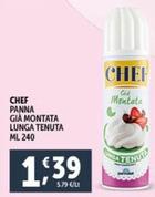 Offerta per Chef - Panna Gia Montata Lunga Tenuta a 1,39€ in Decò