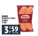 Offerta per Wuber - Wurstel I Tipici Jumbo a 3,59€ in Decò