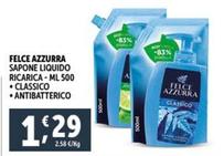 Offerta per Felce Azzurra - Sapone Liquido Ricarica Classico a 1,29€ in Decò