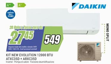 Offerta per Daikin - Kit New Ecolution 12000 Btu ATXC35D + ARXC35D a 549€ in andronico