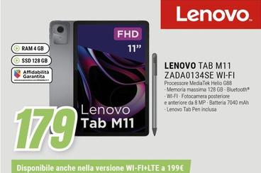 Offerta per Lenovo - Tab M11 ZADA0134SE Wi-Fi a 179€ in andronico