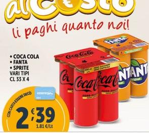 Offerta per Coca Cola/Fanta/Sprite a 2,39€ in Decò
