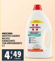 Offerta per Amuchina - Additivo Liquido Bucato Igienizzante Con Ammorbidente a 4,49€ in Decò