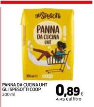 Offerta per Coop - Panna Da Cucina UHT Gli Spesotti a 0,89€ in Coop