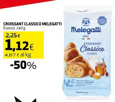 Offerta per Melegatti - Croissant Classico a 1,12€ in Coop