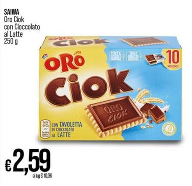 Offerta per Saiwa - Oro Ciok Con Cioccolato Al Latte a 2,59€ in Coop