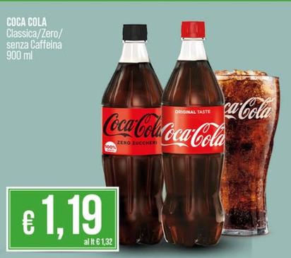 Offerta per Coca Cola - Classica/zero/ Senza Caffeina a 1,19€ in Coop