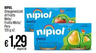 Offerta per Nipiol - Omogeneizzati Di Frutta Mela/ Frutta Mista/ Mela Pera a 1,29€ in Ipercoop