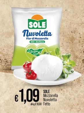 Offerta per Sole - Mozzarella Nuvoletta a 1,09€ in Ipercoop